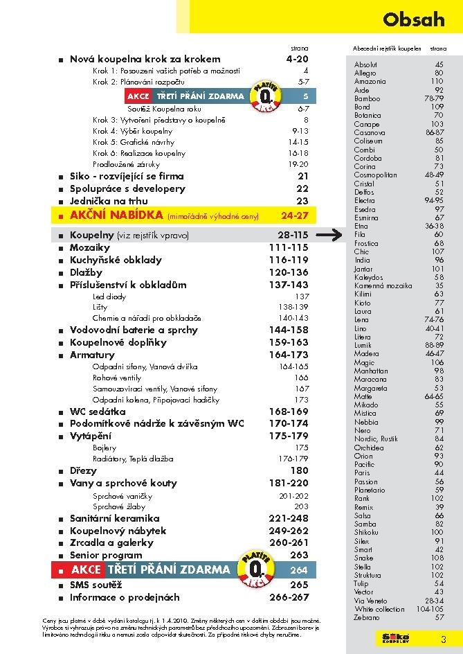 leták Siko koupelny katalog 1. část strana 1