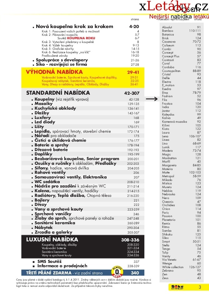 leták Siko koupelny leták - 1.část strana 1 leták Siko koupelny leták - 1.část strana 1