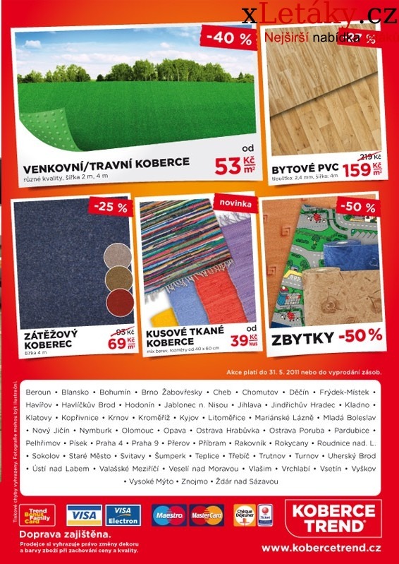 leták Koberce Trend aktuální leták strana 1 leták Koberce Trend aktuální leták strana 1