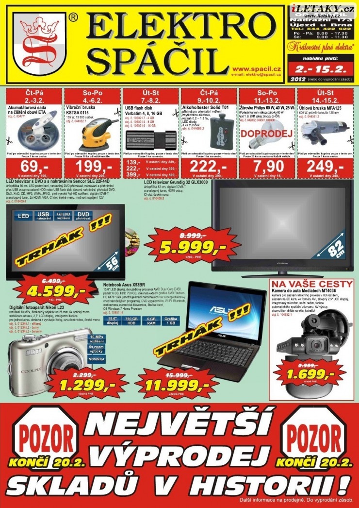 leták Elektro Spáčil strana 1 leták Elektro Spáčil strana 1