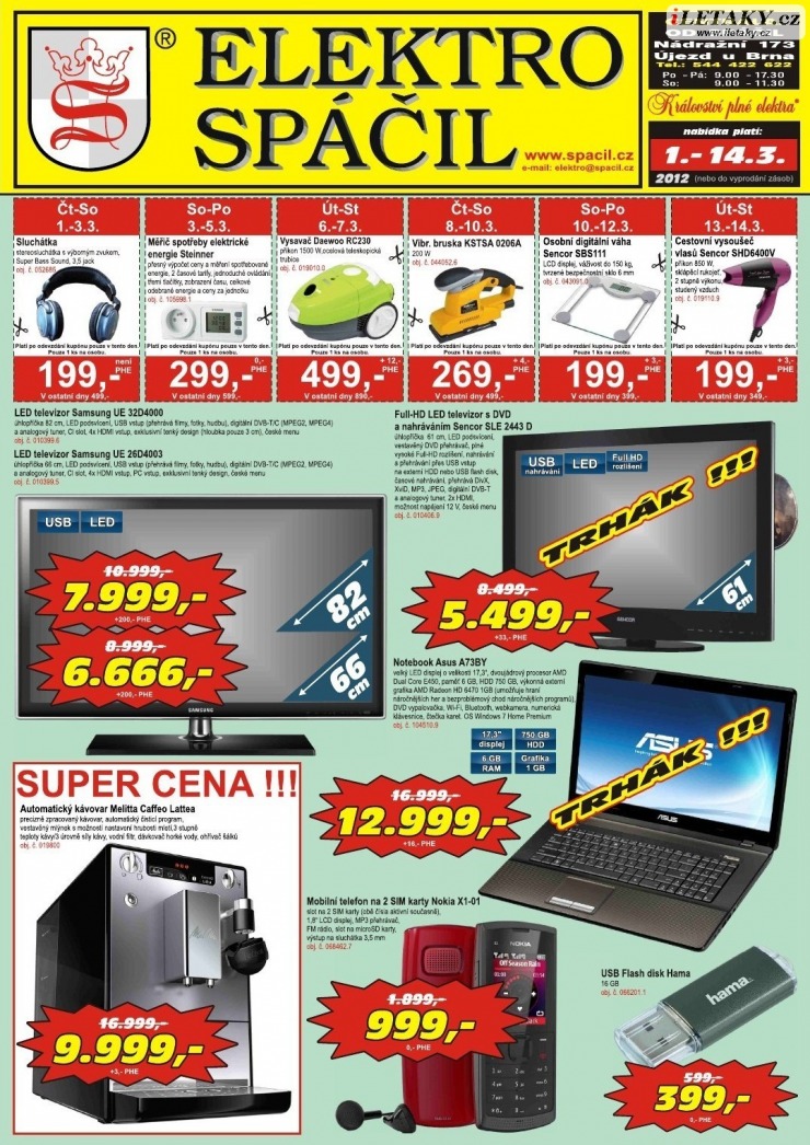 leták Elektro Spáčil strana 1 leták Elektro Spáčil strana 1