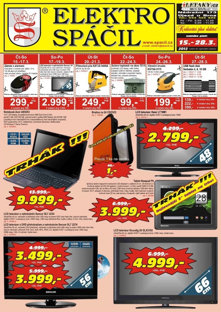 leták Elektro Spáčil strana 1 leták Elektro Spáčil strana 1