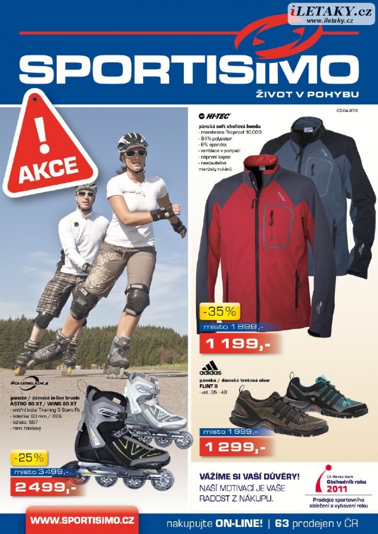 leták Sportisimo strana 1 leták Sportisimo strana 1