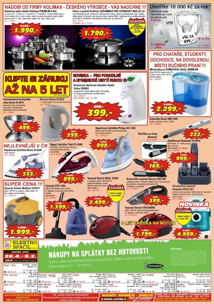 leták Elektro Spáčil strana 1 leták Elektro Spáčil strana 1