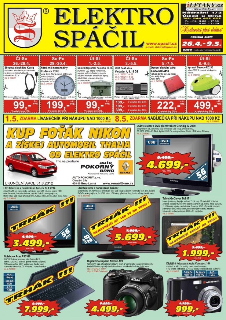 leták Elektro Spáčil strana 1 leták Elektro Spáčil strana 1