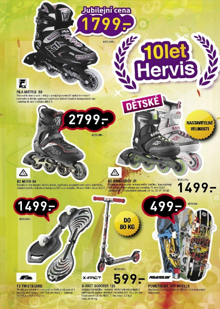 leták Hervis strana 1 leták Hervis strana 1