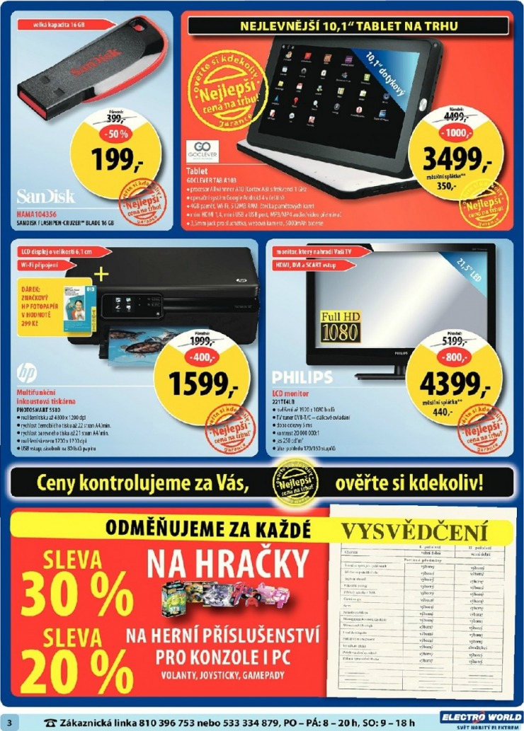 leták Electro World strana 1 leták Electro World strana 1