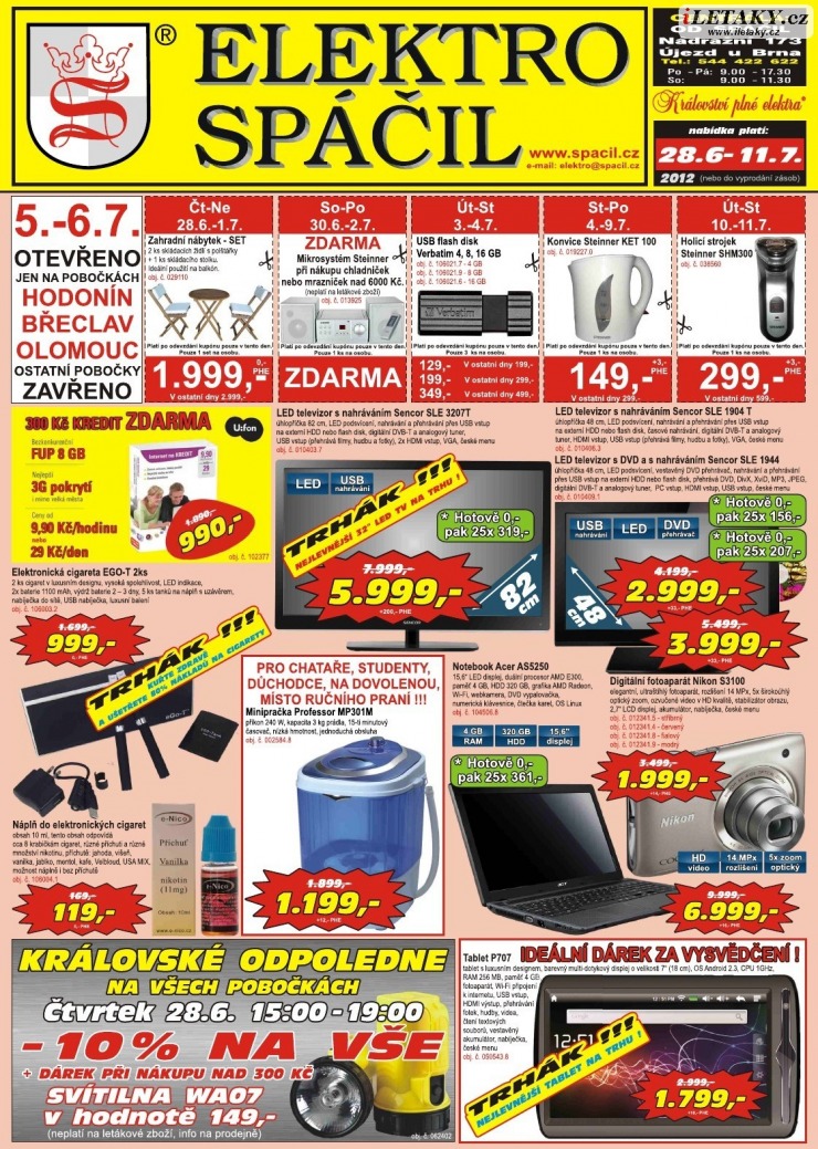 leták Elektro Spáčil strana 1 leták Elektro Spáčil strana 1