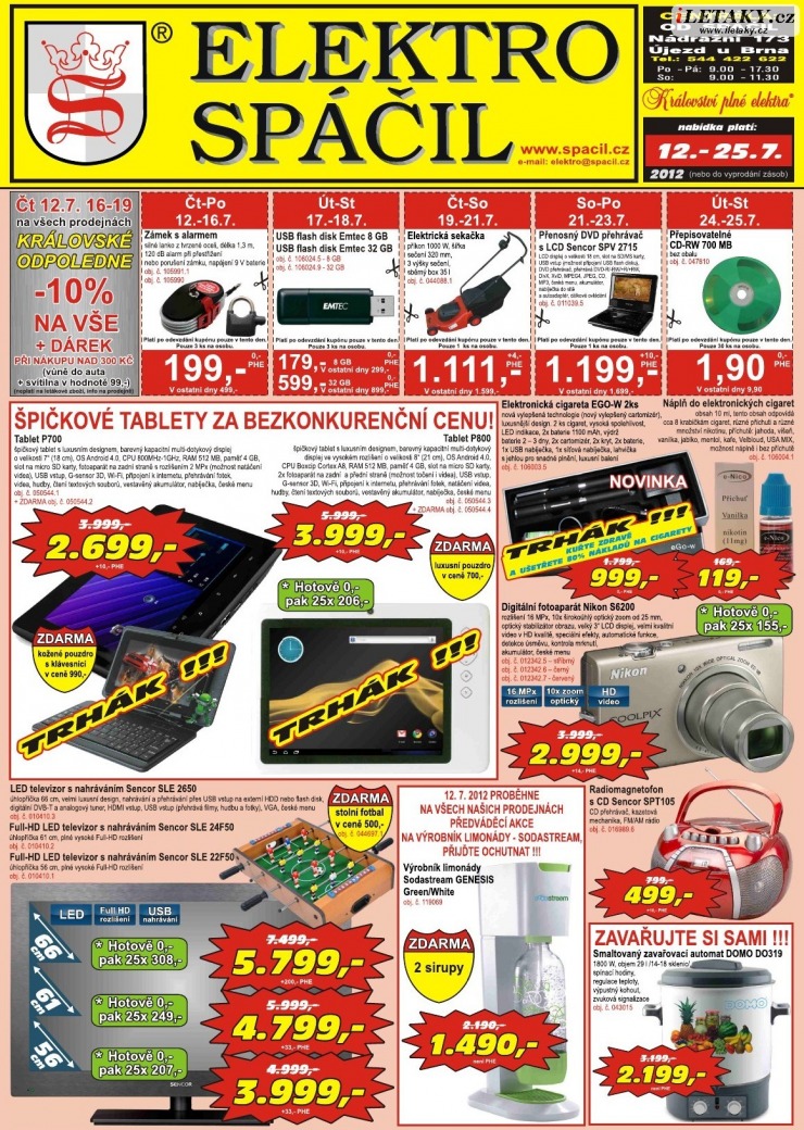 leták Elektro Spáčil strana 1 leták Elektro Spáčil strana 1