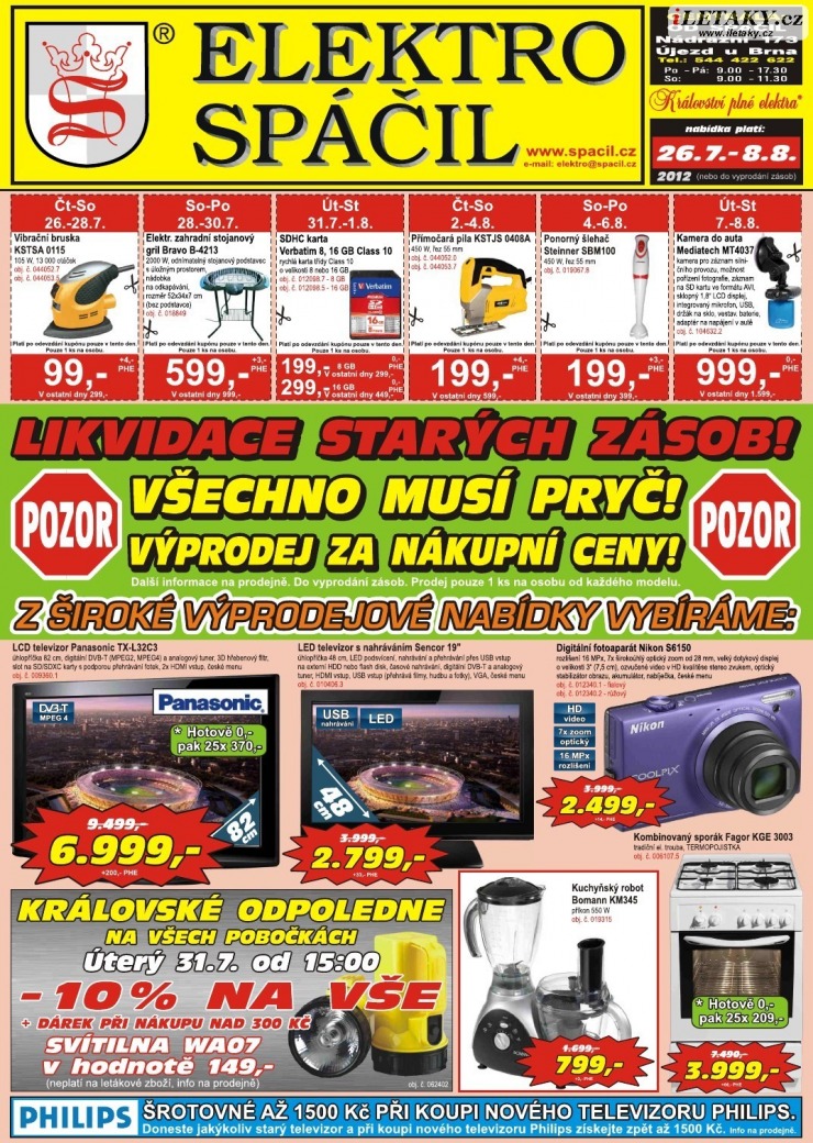 leták Elektro Spáčil strana 1 leták Elektro Spáčil strana 1