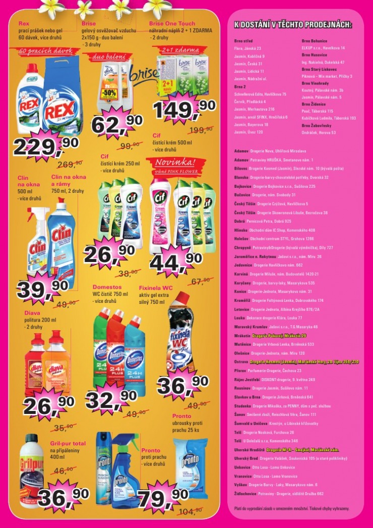 leták Jasmín drogerie strana 1 leták Jasmín drogerie strana 1