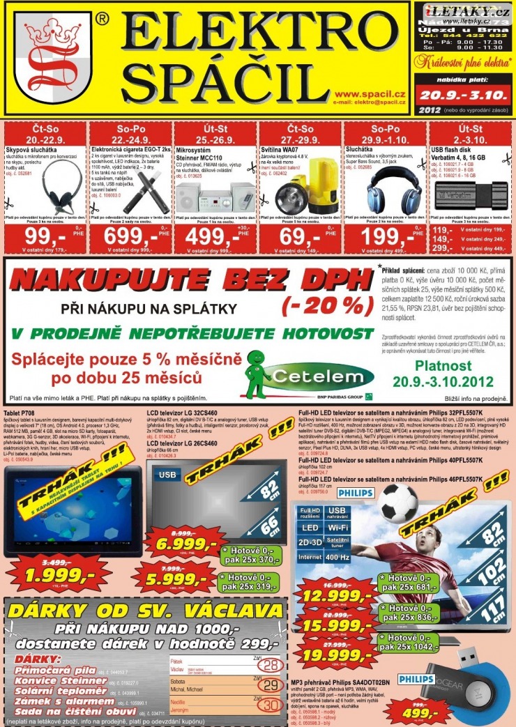 leták Elektro Spáčil strana 1 leták Elektro Spáčil strana 1