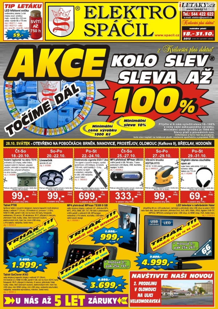 leták Elektro Spáčil strana 1 leták Elektro Spáčil strana 1