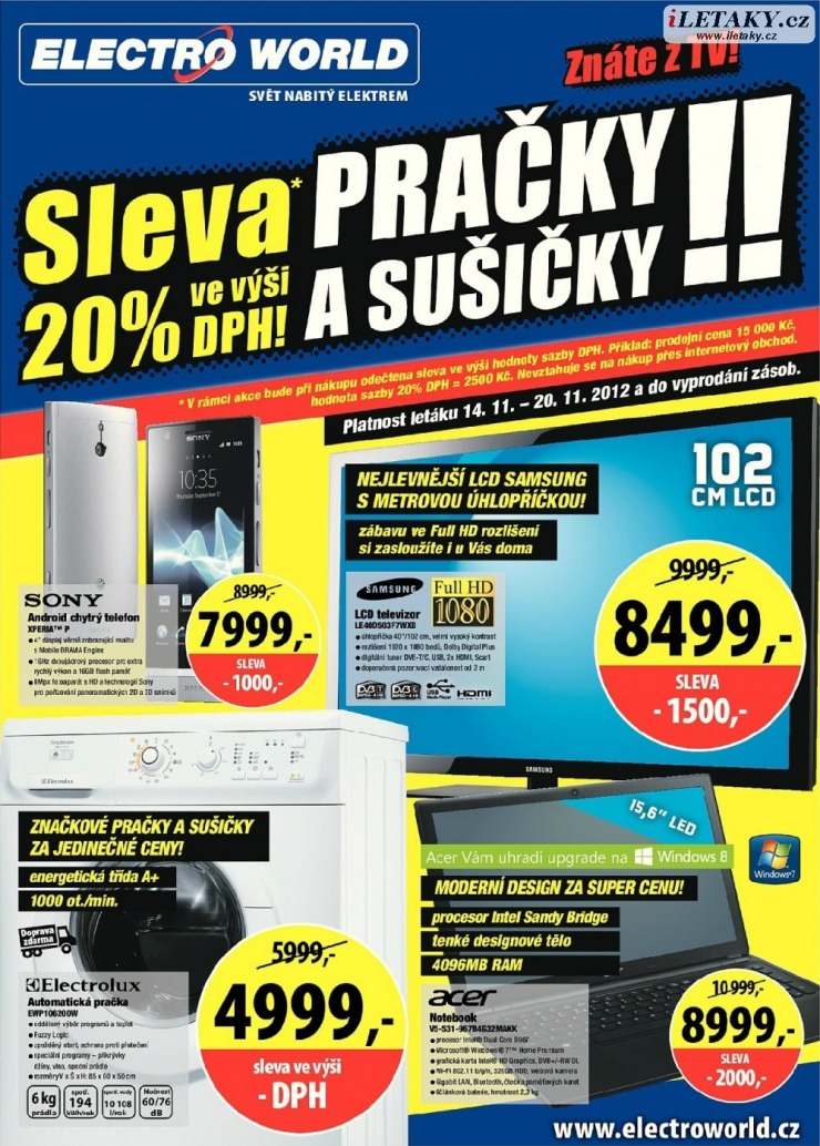 leták Electro World strana 1 leták Electro World strana 1