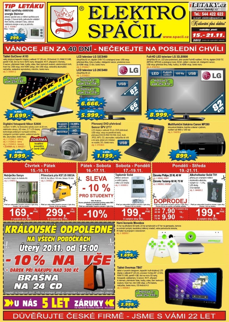 leták Elektro Spáčil strana 1 leták Elektro Spáčil strana 1