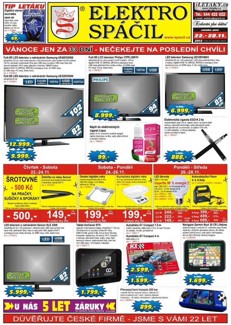 leták Elektro Spáčil strana 1 leták Elektro Spáčil strana 1
