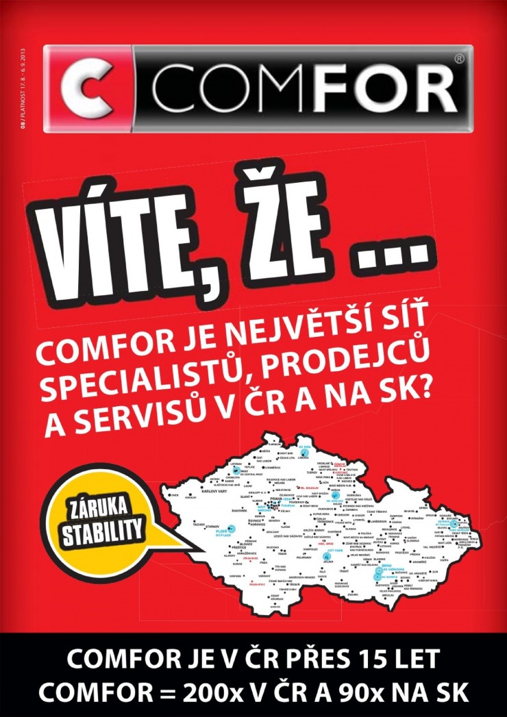 leták Comfor katalog od 17.8.2013 strana 1 leták Comfor katalog od 17.8.2013 strana 1