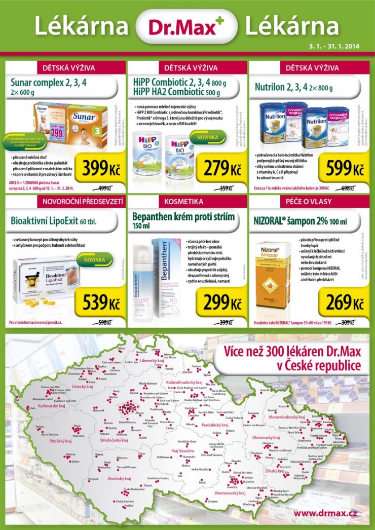 leták Dr. Max lékárna Aktuální leták od 3.1.2014 strana 1 leták Dr. Max lékárna Aktuální leták od 3.1.2014 strana 1