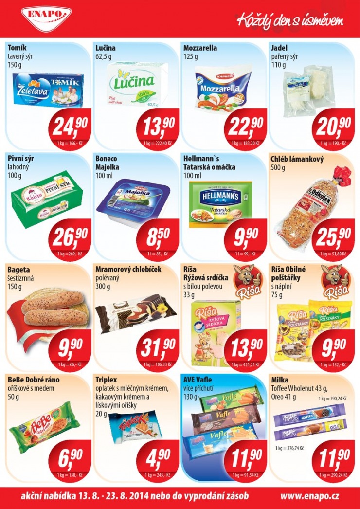 leták Enapo Akční leták od 13.8.2014 strana 1 leták Enapo Akční leták od 13.8.2014 strana 1