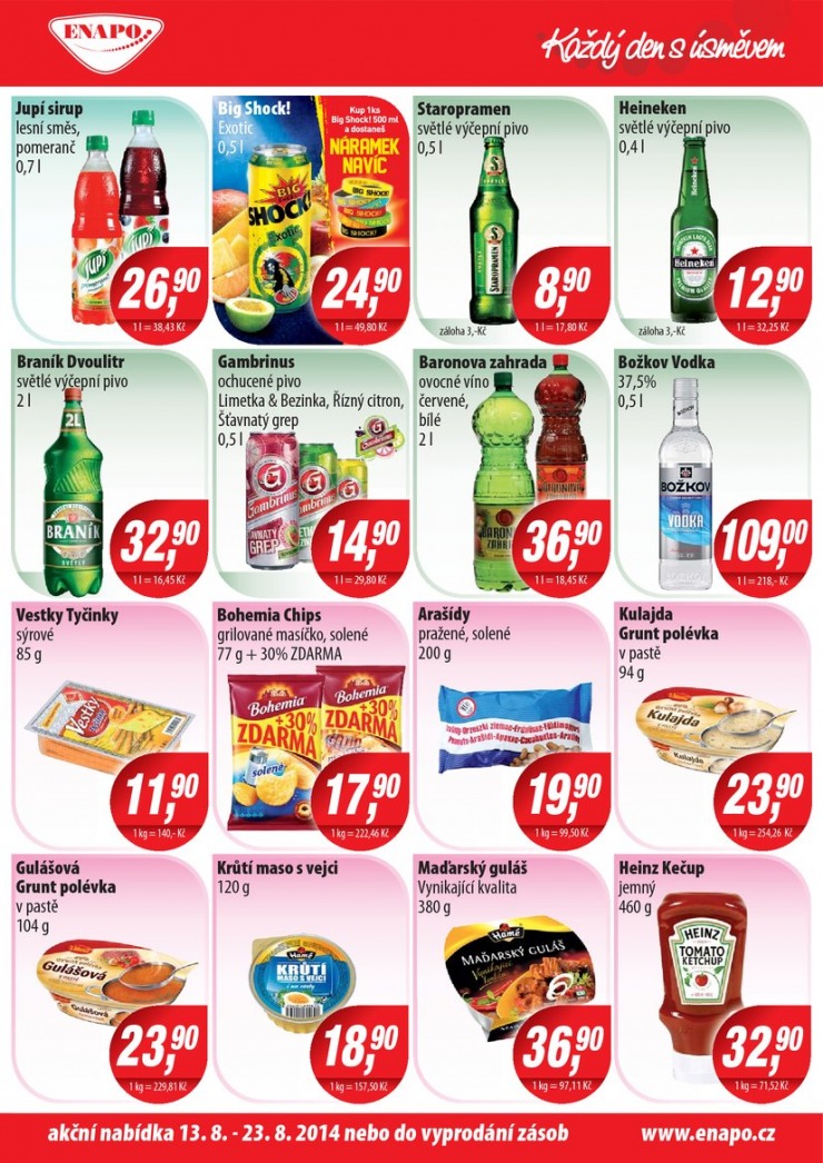 leták Enapo Akční leták od 13.8.2014 strana 1 leták Enapo Akční leták od 13.8.2014 strana 1