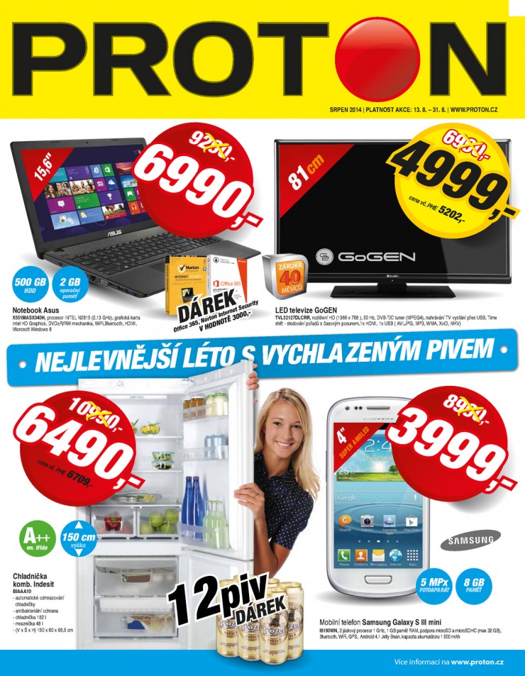 leták Proton Akční leták od 13.8.2014 strana 1 leták Proton Akční leták od 13.8.2014 strana 1