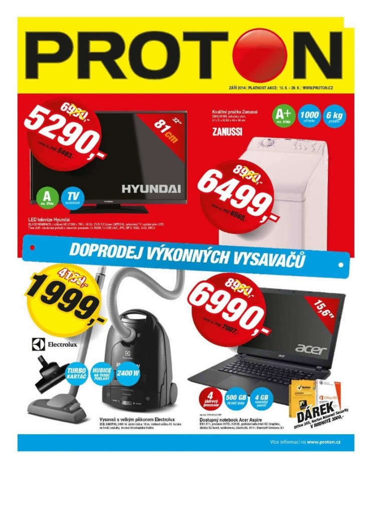 leták Proton Akční leták od 10.9.2014 strana 1 leták Proton Akční leták od 10.9.2014 strana 1