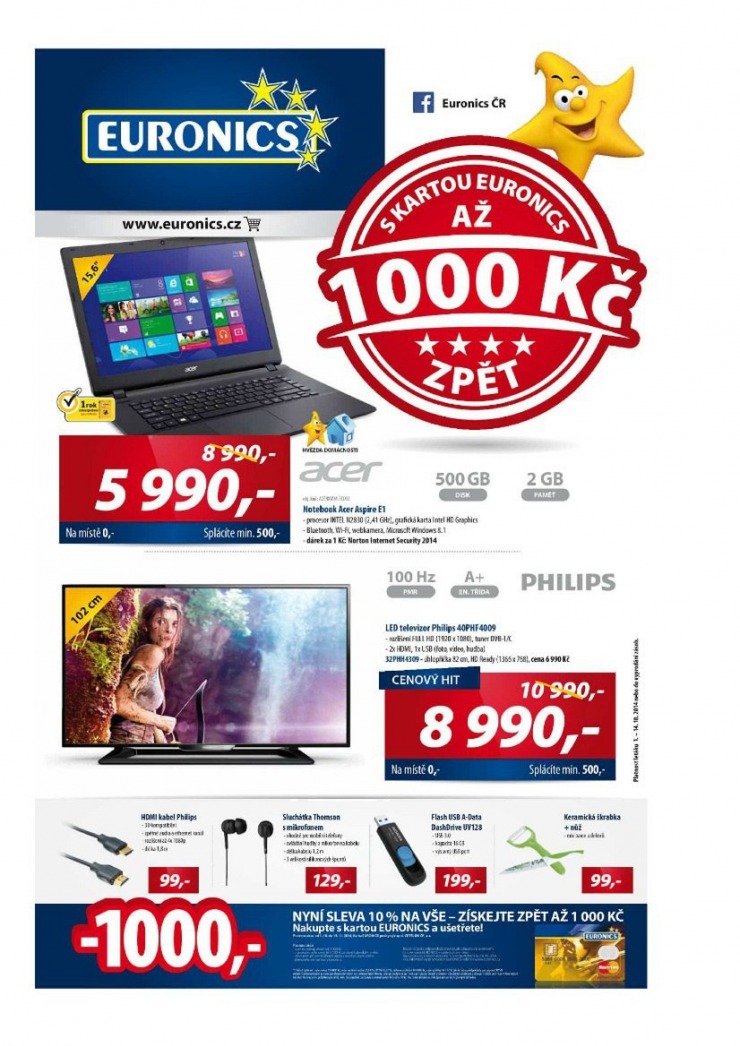 leták Euronics Aktuální leták od 1.10.2014 strana 1 leták Euronics Aktuální leták od 1.10.2014 strana 1