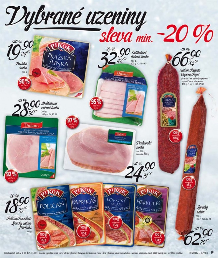leták Lidl Akční nabídka od 3.11.2014 strana 1