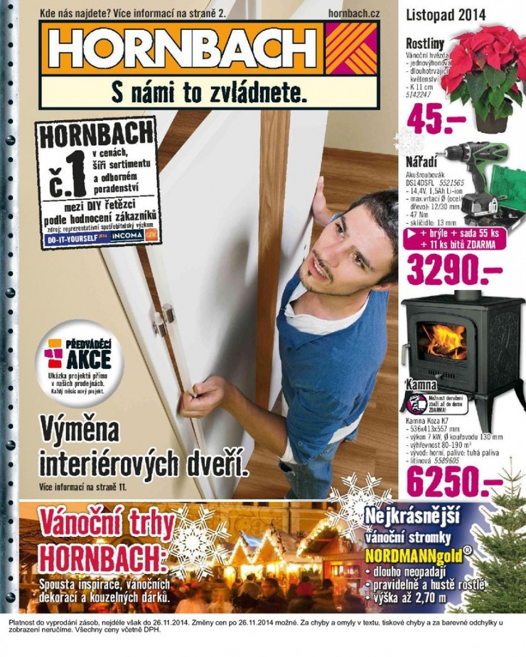 leták Hornbach Aktuální leták od 1.11.2014 strana 1