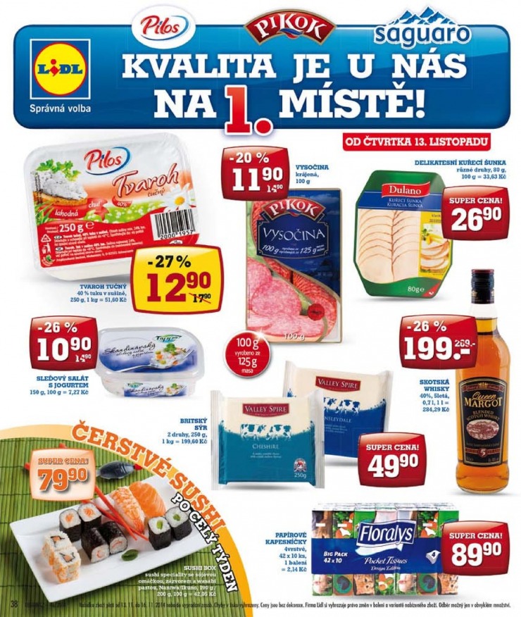 leták Lidl Akční nabídka od 10.11.2014 strana 1