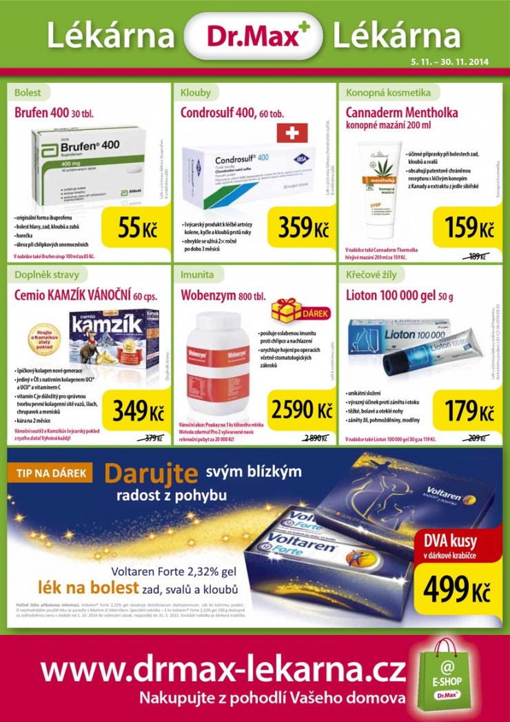 leták Dr. Max lékárna Aktuální leták od 5.11.2014 strana 1 leták Dr. Max lékárna Aktuální leták od 5.11.2014 strana 1