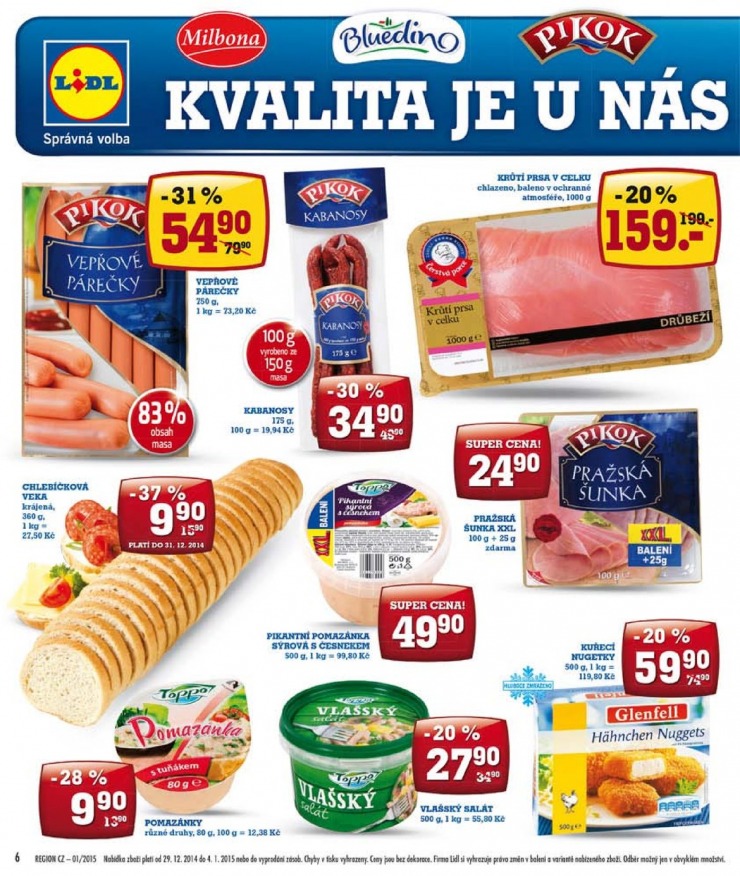 leták Lidl Akční nabídka od 29.12.2014 strana 1 leták Lidl Akční nabídka od 29.12.2014 strana 1