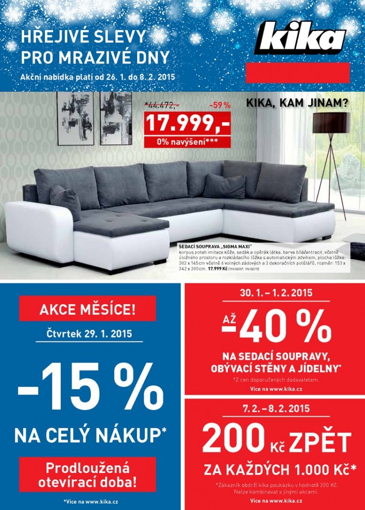 leták Kika Aktuální leták od 26.1.2015 strana 1 leták Kika Aktuální leták od 26.1.2015 strana 1