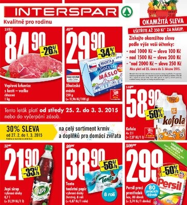 leták Interspar Akční nabídka od 25.2.2015 strana 1 leták Interspar Akční nabídka od 25.2.2015 strana 1