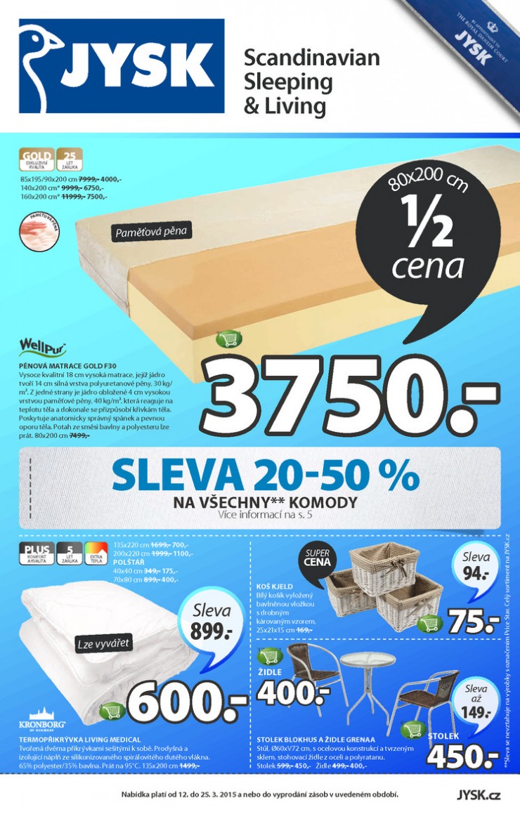 leták Jysk Nabídka týdne od 12.3.2015 strana 1 leták Jysk Nabídka týdne od 12.3.2015 strana 1