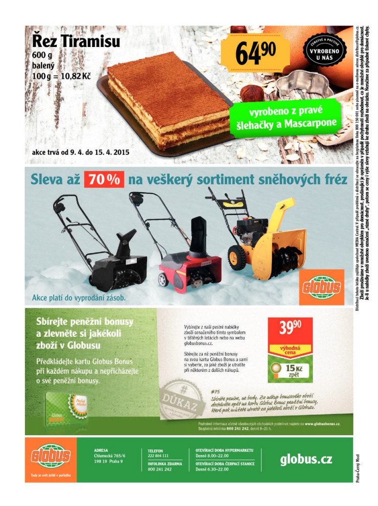 leták Globus Naše noviny od 9.4.2015 strana 1 leták Globus Naše noviny od 9.4.2015 strana 1