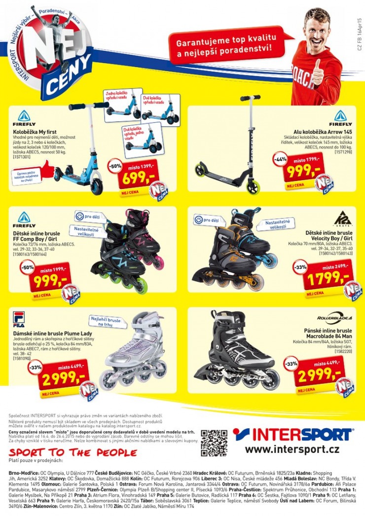 leták Intersport Aktuální leták od 16.4.2015 strana 1 leták Intersport Aktuální leták od 16.4.2015 strana 1