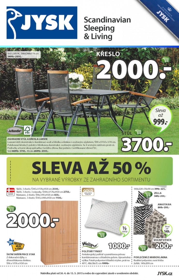 leták Jysk Nabídka týdne od 30.4.2015 strana 1 leták Jysk Nabídka týdne od 30.4.2015 strana 1