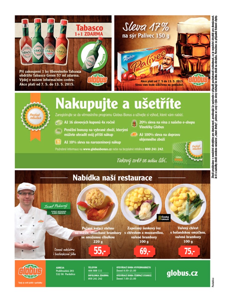leták Globus Naše noviny od 7.5.2015 strana 1 leták Globus Naše noviny od 7.5.2015 strana 1
