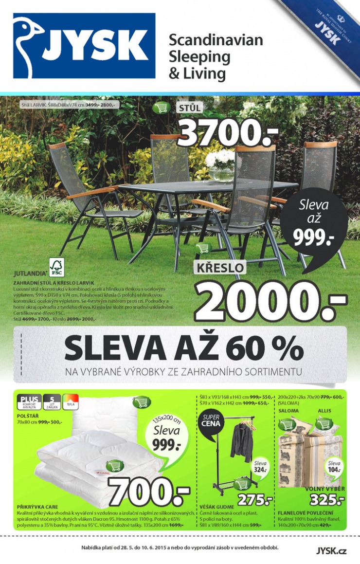 leták Jysk Nabídka týdne od 28.5.2015 strana 1 leták Jysk Nabídka týdne od 28.5.2015 strana 1