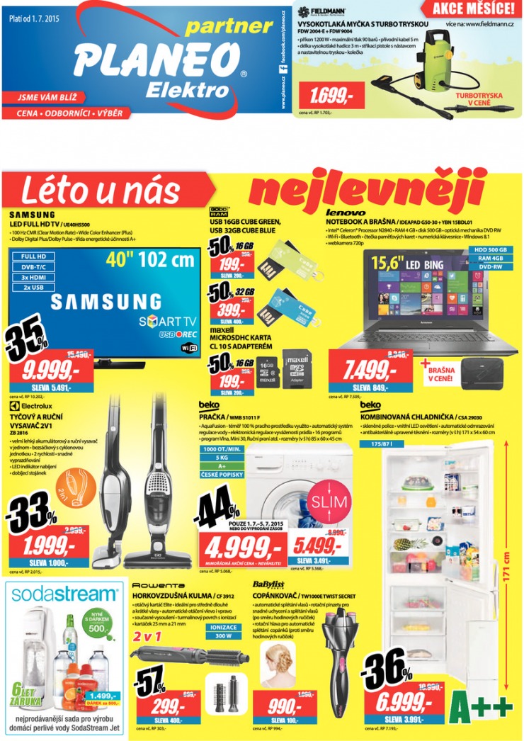 leták Planeo Elektro Akční leták od 1.7.2015 strana 1 leták Planeo Elektro Akční leták od 1.7.2015 strana 1