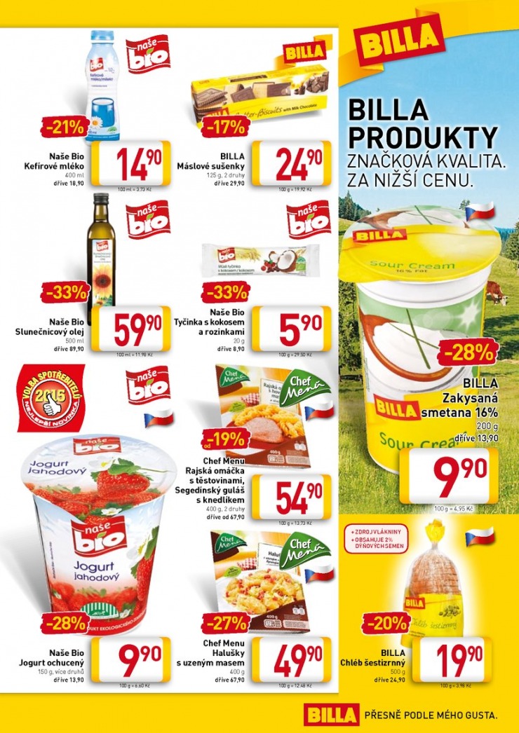 leták Billa velký od 8.7.2015 strana 1 leták Billa velký od 8.7.2015 strana 1