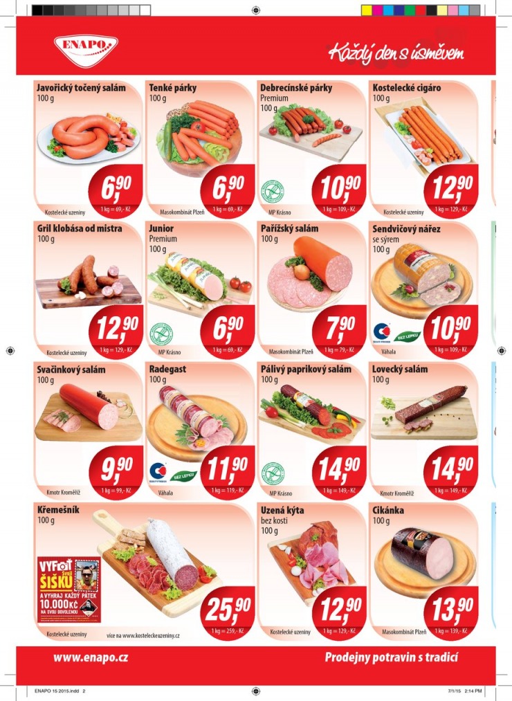 leták Enapo Akční leták od 14.7.2015 strana 1