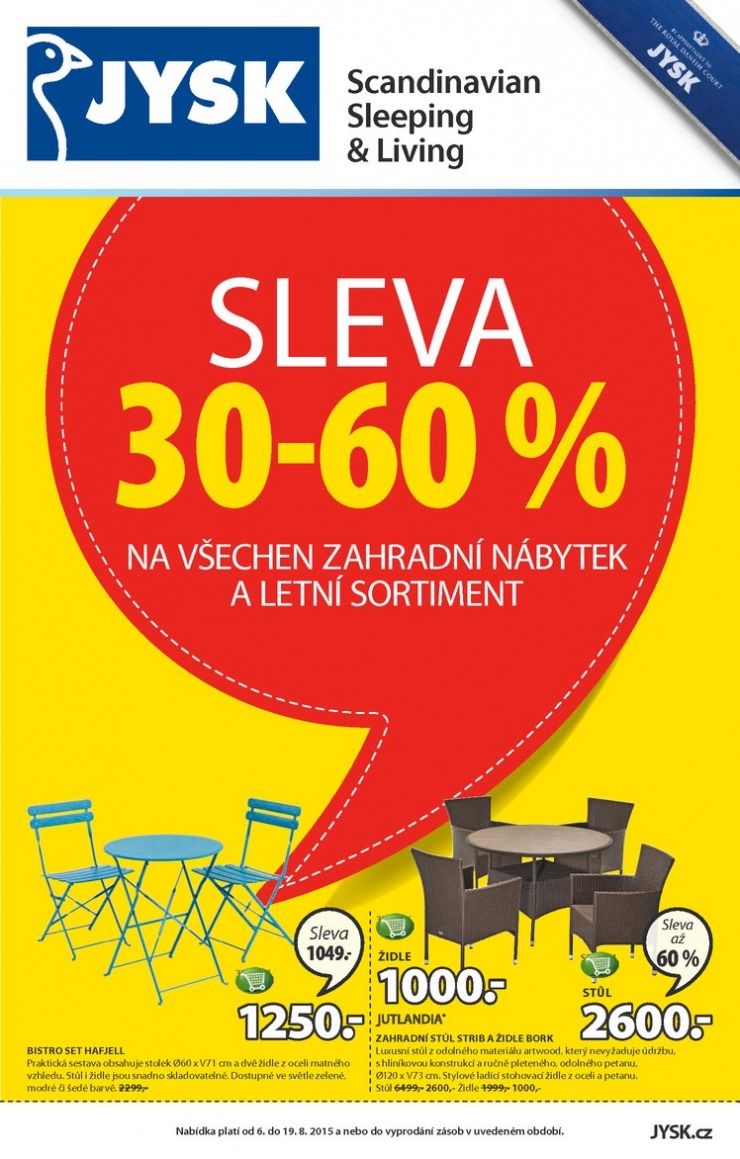 leták Jysk Nabídka týdne od 7.8.2015 strana 1 leták Jysk Nabídka týdne od 7.8.2015 strana 1