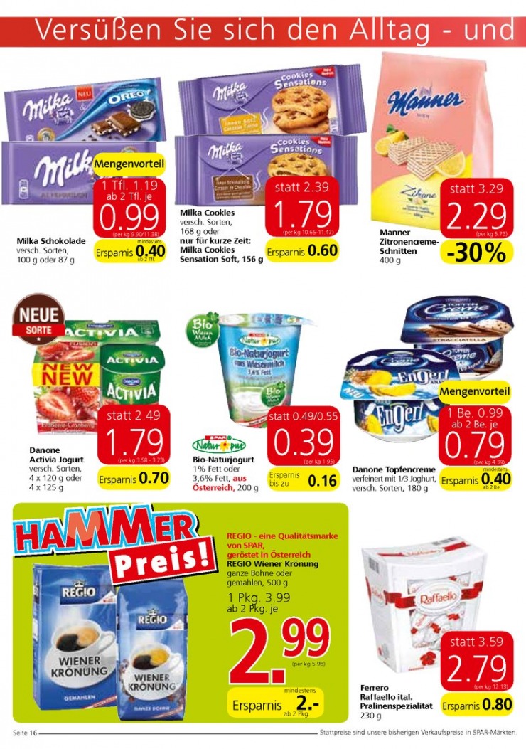 leták Rakousko Spar.at od 13.08.2015 strana 1